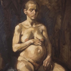Nude of Pregnant Woman • 40 x 30 inches, oil on canvas