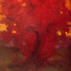 Red Tree • 10 x 8 inches, oil on panel