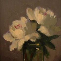 Peonies • 10 x 8 inches, oil on panel